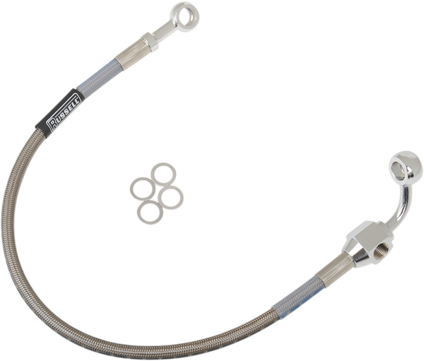 Stock-length Rear Brake Line Silver Standard, 1, nordicamoto.ro