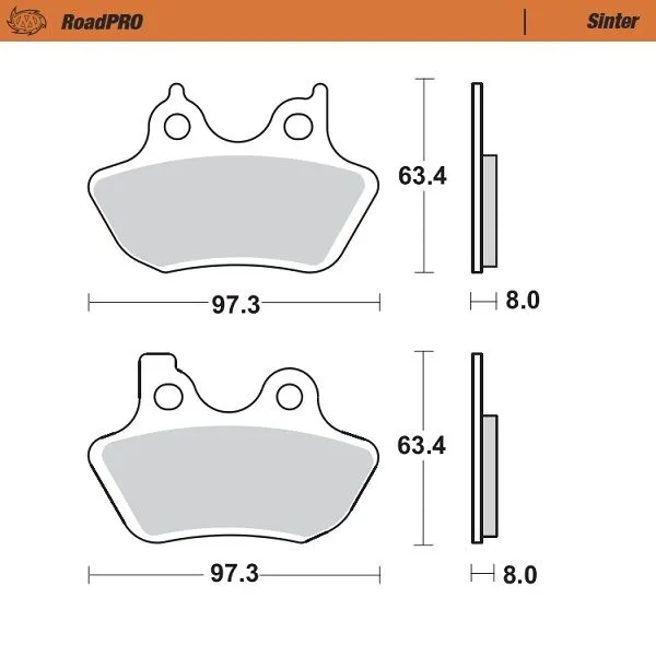 Roadpro Sinder Brake Pad Front-0