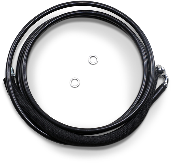 Stainless Steel Hydraulic Clutch Line Vinyl-coat Black +203 mm (8''), 1, nordicamoto.ro