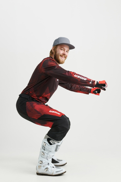 Tricou USWE Rök Off-Road Flame Red-0