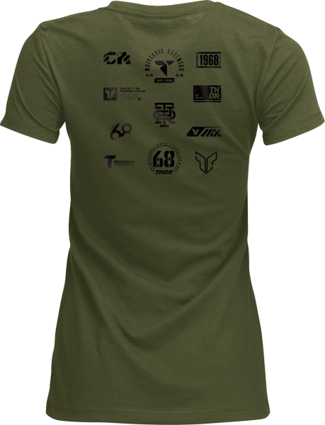 Womens Patched Up T-shirt Green -1