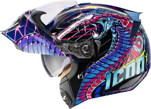 Threshold Synthwave Lazer Cobra Modular Helmet Multi, Blue -4