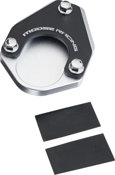 MOOSE RACING Kickstand Pad Extension Black, Chrome -0