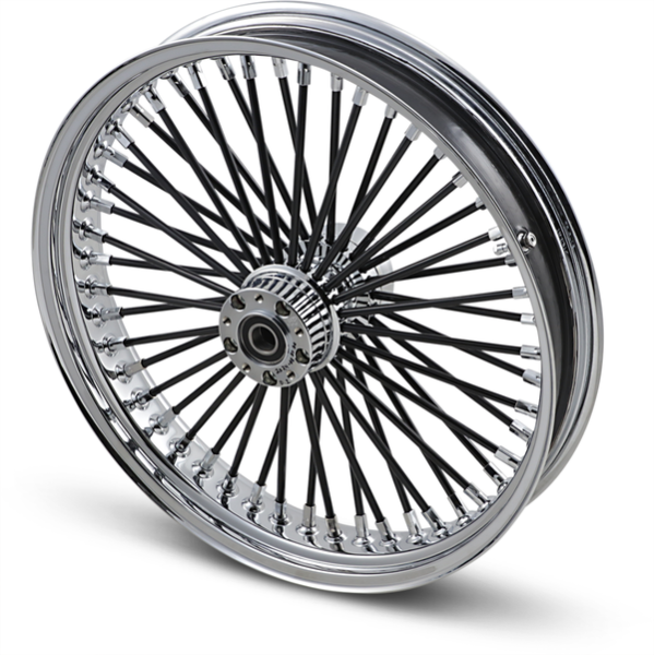 Fat Daddy Black 50-spoke Radial Laced Wheel Black, 4, nordicamoto.ro