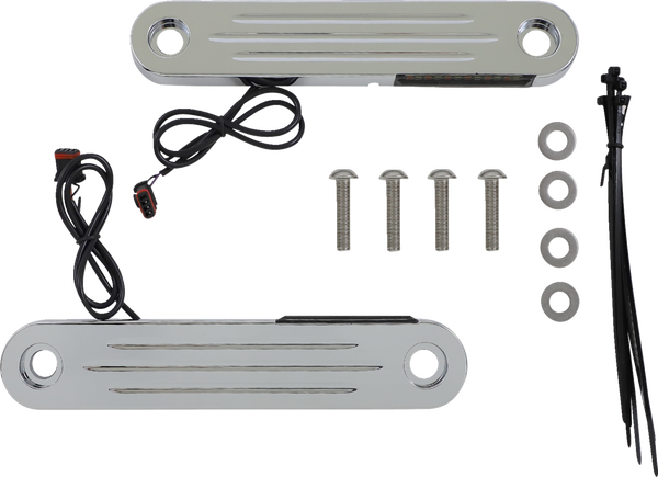 Probeam® Dynamic Strips V2 Front Turn Signals Chrome, 1, nordicamoto.ro