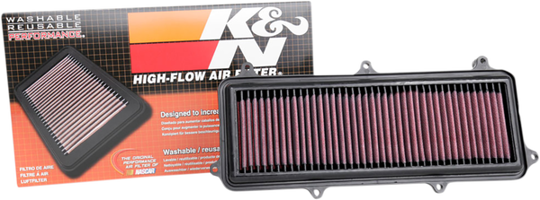 High-flow Air Filter Black, Red, 3, nordicamoto.ro