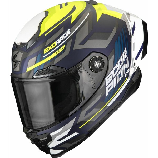 Casca integrala sport SCORPION EXO-RACE AIR KOBRA XL Albastru mat/Galben fluo, 2, nordicamoto.ro