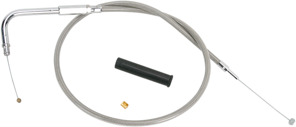 Stainless Braided Throttle Cable Silver, 2, nordicamoto.ro