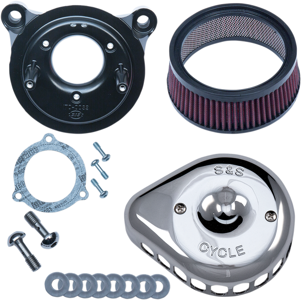 Mini Teardrop Stealth Air Cleaner Kit Silver, 1, nordicamoto.ro
