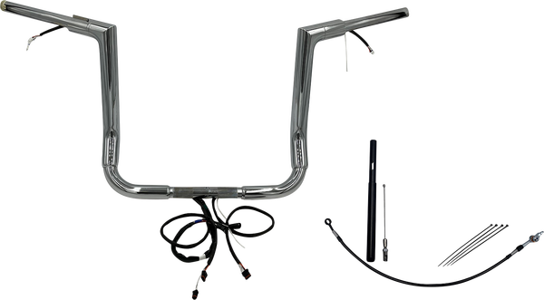 Plug & Play Ez Install 1-1/2(r) Flat Top Handlebar Kit Silver, 1, nordicamoto.ro