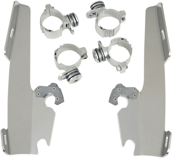 Fats/slim Windshield  Trigger-lock Complete Mount Kit Polished, 1, nordicamoto.ro