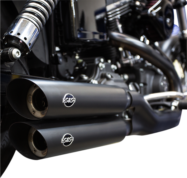 Slash Cut Slip-on Mufflers Black, 4, nordicamoto.ro