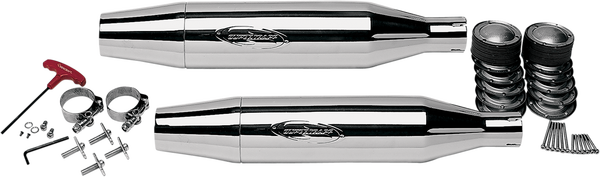 Tapered Chrome Slip-on Muffler Chrome, 1, nordicamoto.ro