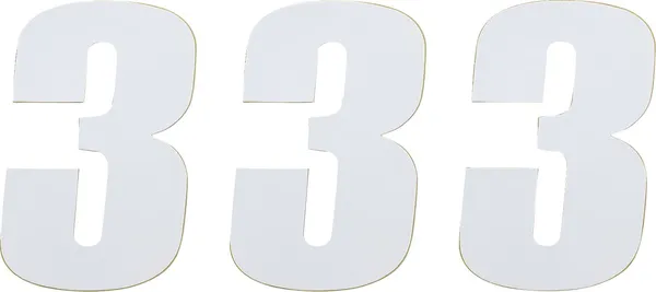 MOOSE RACING Vinyl Race Numbers White -0