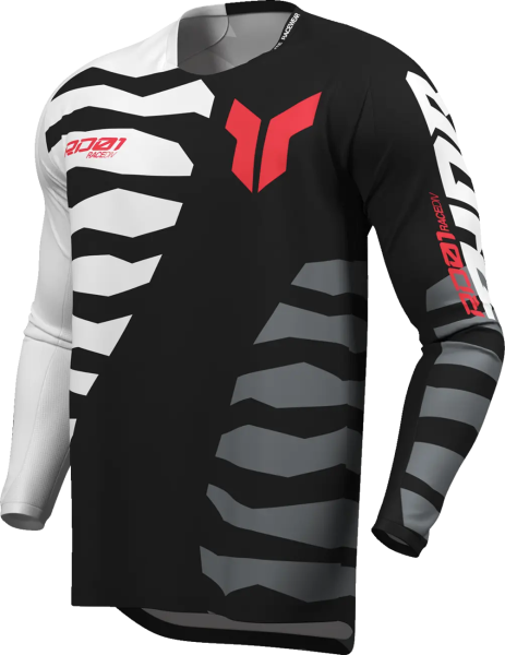 Tricou Launchmode Shredder alb-negru, 12, nordicamoto.ro