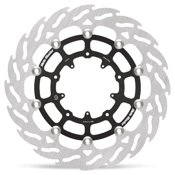 Flame Series Floating Rotor Black, Silver, Stainless Steel-1
