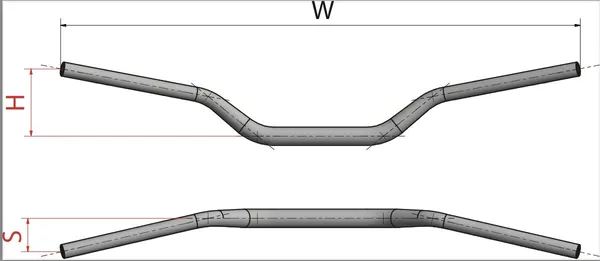 Variable Diameter Handlebar With Conical Design Black, Yellow-0