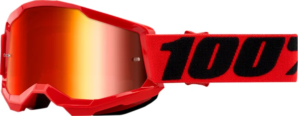 Ochelari Copii 100% Strata 2 Red Mirror ONE SIZE, 1, nordicamoto.ro