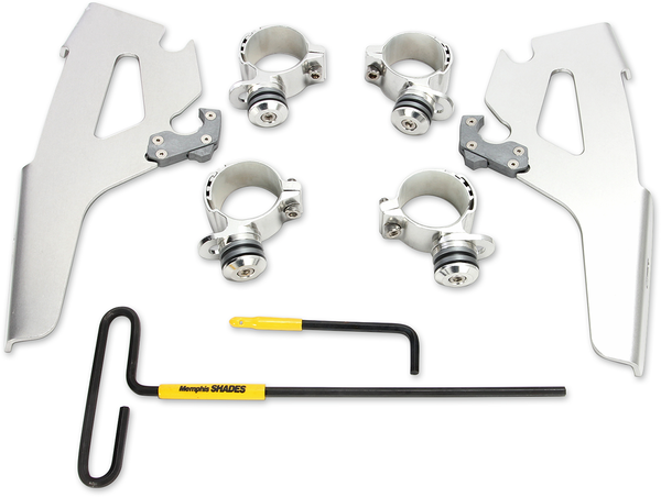 Fats/slim Windshield Trigger-lock Complete Mount Kit Polished, 1, nordicamoto.ro