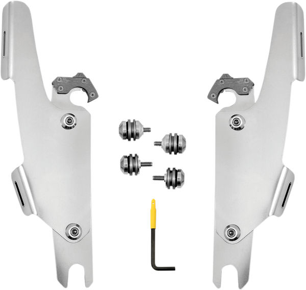 Fats/slim Windshield  Trigger-lock Complete Mount Kit Polished, 2, nordicamoto.ro