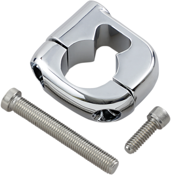 Handlebar Turn Signal Clamp Chrome, 2, nordicamoto.ro