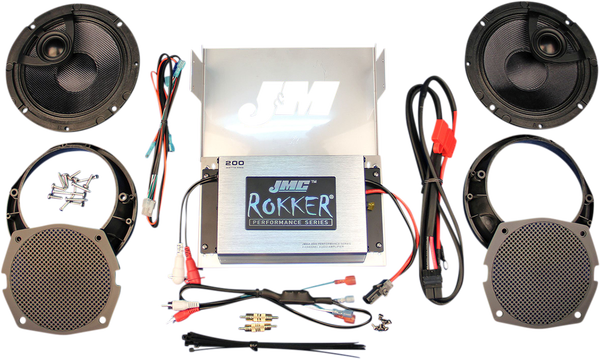 Jmc Rokker® 200w 2-channel Amplifier And Speaker Kit Black, Silver, 1, nordicamoto.ro