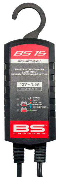 Smart Battery Charger & Maintainer With Reconditioning Function Black -1