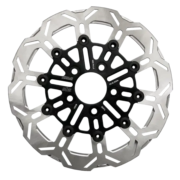 Brake Rotor Designed By Kodlin Black, Silver, Stainless Steel, 1, nordicamoto.ro