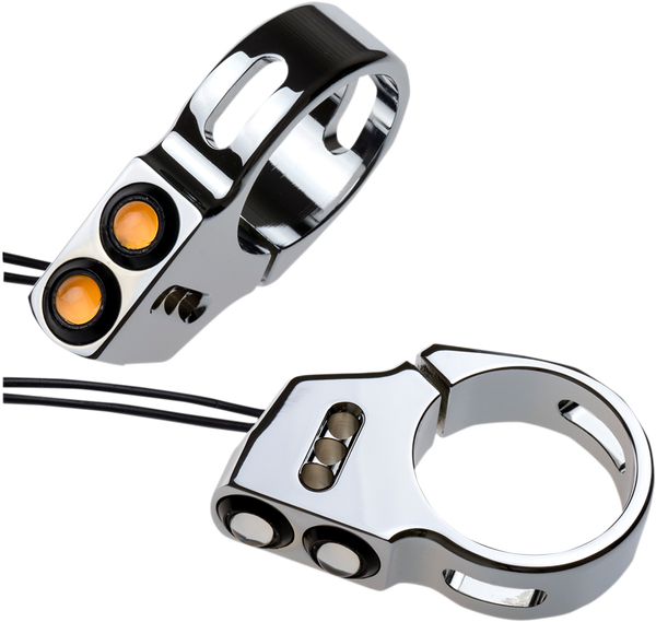 Rat Eye Led Fork Mount Turn Signals Clear, 1, nordicamoto.ro