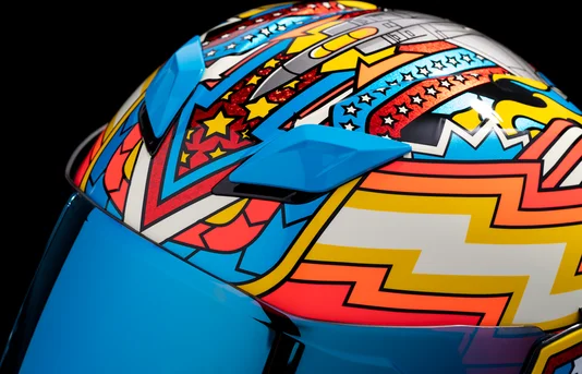 Casca Icon Airflite Fly Boy Red/Yellow/Blue XS, 14, nordicamoto.ro
