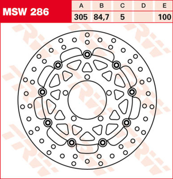 Round Floating Brake Rotor, 1, nordicamoto.ro