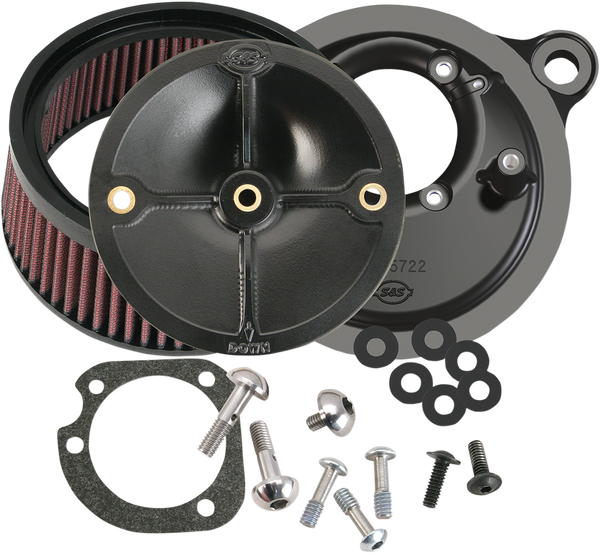Super Stock Stealth Air Cleaner Kit Black, 1, nordicamoto.ro