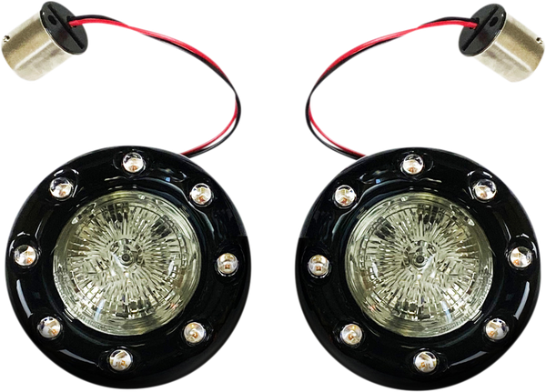 Probeam® Bullet Ringz 1156 Rear Turn Signals Black, 1, nordicamoto.ro