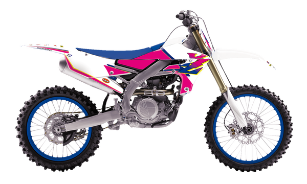 Graphic Kit Retro With Seat Cover White, Pink, Blue, 1, nordicamoto.ro