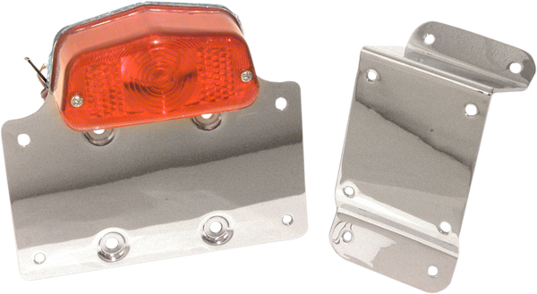 Lucas-style Taillight With License Plate Bracket Red 