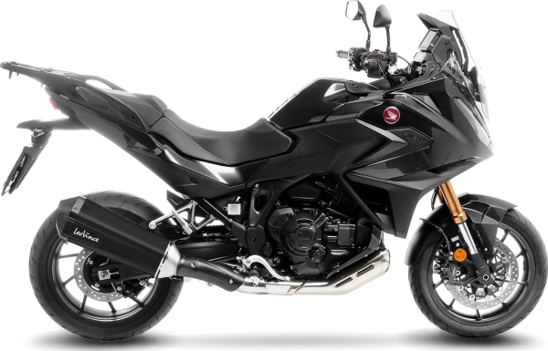 Tobă de eșapament LeoVince LV-12 R Black Edition Slip-On pentru Honda NT1100, 2, nordicamoto.ro