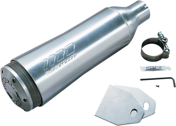4(r) Universal Aluminum Racing Series Muffler Silver, 1, nordicamoto.ro