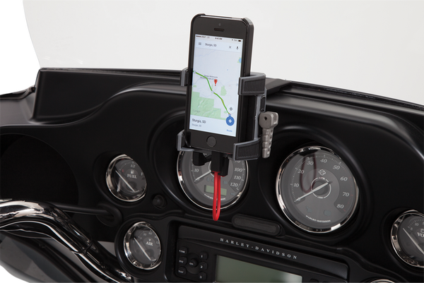 Smartphone/gps Holder With Charger Black, 1, nordicamoto.ro
