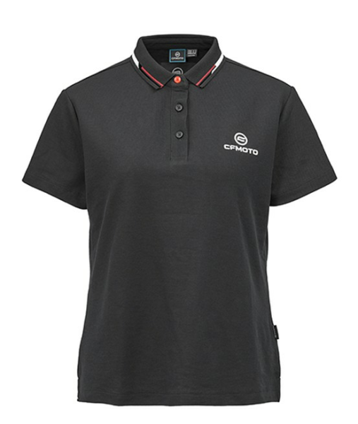 TRICOU DAMĂ CFMOTO CU GULER (LAPEL) – NEGRU, 4, nordicamoto.ro