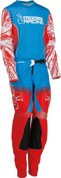 Tricou copii Moose Racing Agroid Red/White/Blue-2