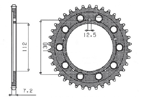 Works Triplestar Aluminum Rear Sprocket Natural, 1, nordicamoto.ro
