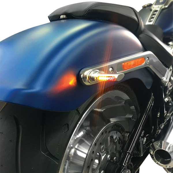 Winglets Led Turn Signals Chrome, Satin, 2, nordicamoto.ro