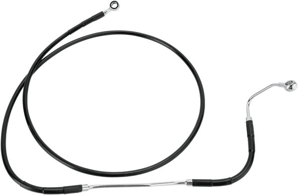 Extended Length Black Vinyl Brake Line Kit Black Oversize [+102 mm (4'')], 1, nordicamoto.ro