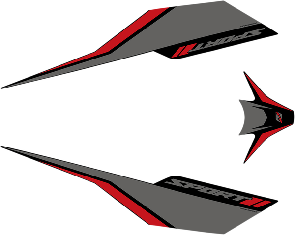 Scooter Decals Black, Gray, Red, 2, nordicamoto.ro