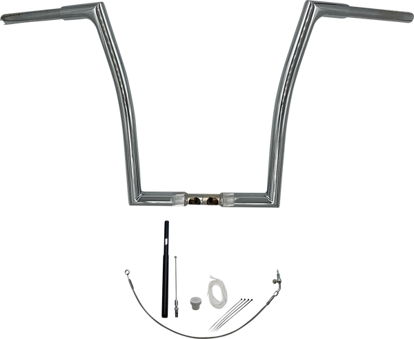 1-1/4(r) Ez Install Flat Top Handlebar Kit Silver, 2, nordicamoto.ro