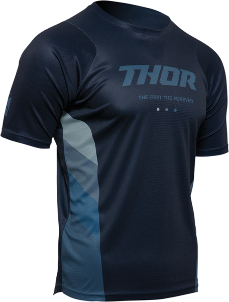 Tricou MTB Thor Assist React Midnight Blue/Teal-4