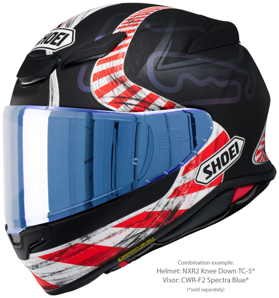 Casca integrala SHOEI NXR2 KNEE DOWN TC-5 Negru/Rosu/Alb Mat XXL-2