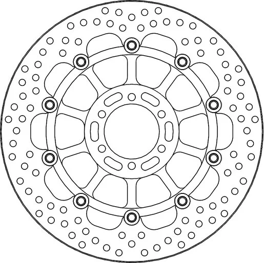 Seria Halo cu rotor flotant – negru, argintiu, oțel inoxidabil, 1, nordicamoto.ro