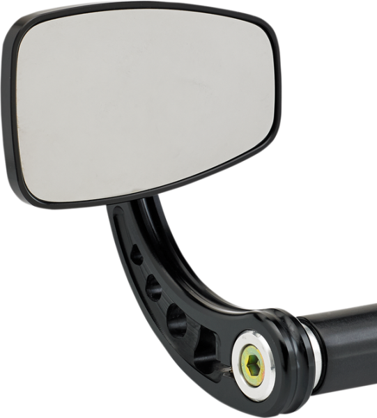 Cafe Style Bar End Mirror Anodized Black, 2, nordicamoto.ro
