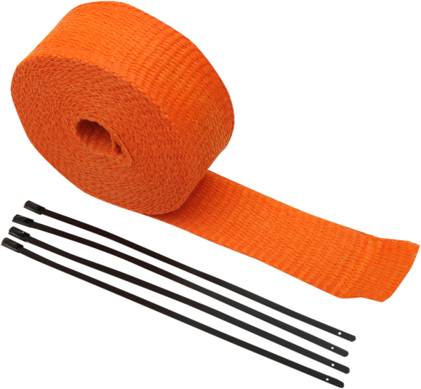 Fiberglass Exhaust Wrap Kit Black, Orange, 1, nordicamoto.ro
